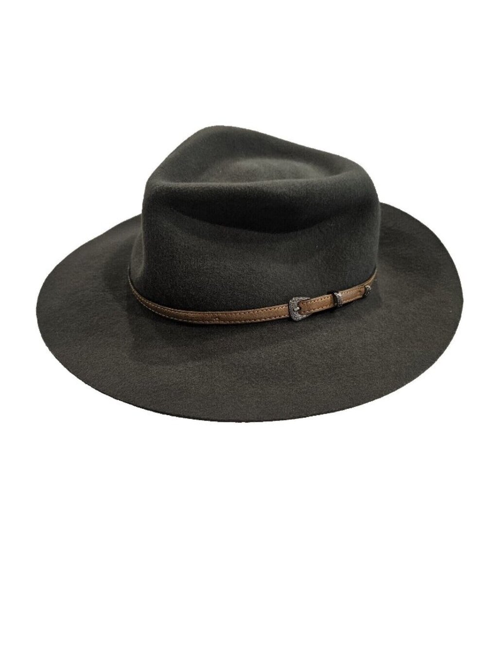 Brooklyn Hat Co Wide Brim Gray Fedora Wool Felt Safari Hat One Size